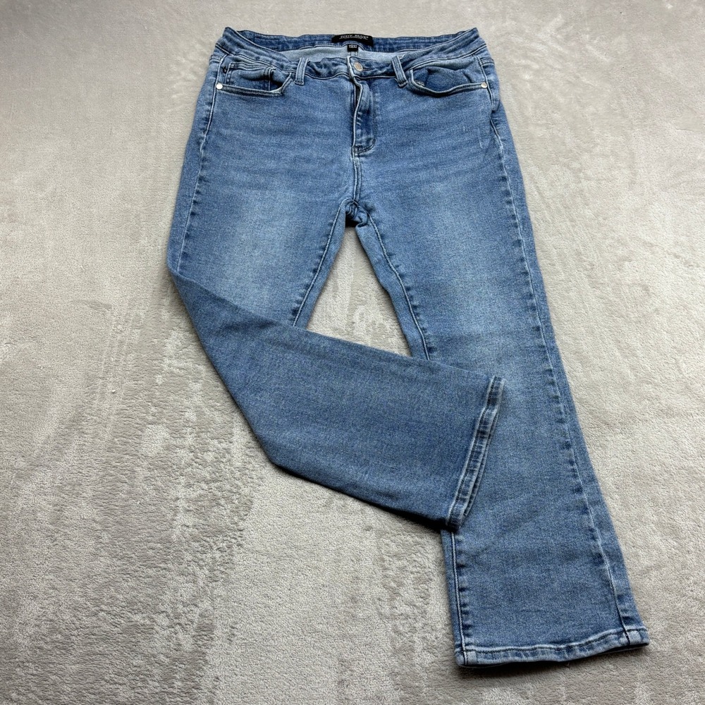 Judy Blue Bootcut Jeans Women 15/32 Blue Medium Wash Boho Stretch Casual Denim